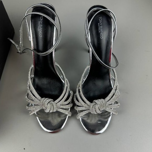 Tony Bianco Kyla Sandal in Silver Foil - Picture 5 of 9